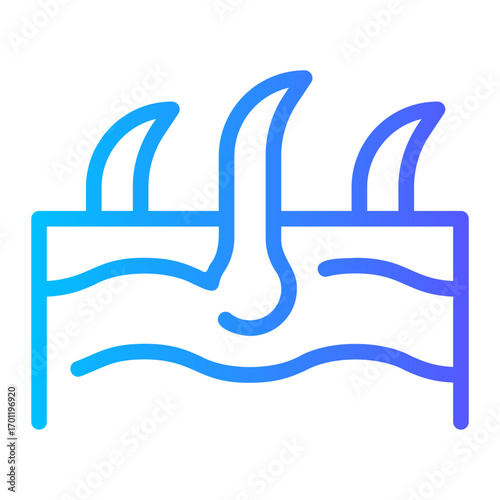 hair follicle gradient icon