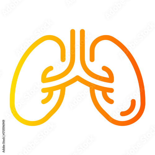 lungs gradient icon