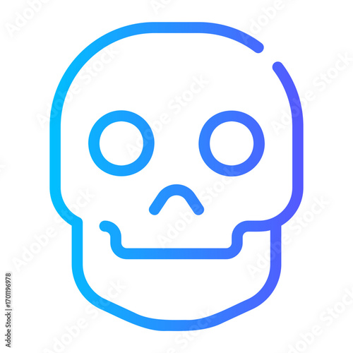 skull gradient icon