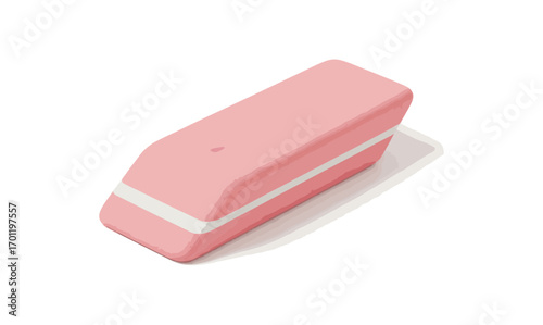 Pink rectangular eraser