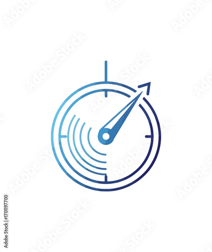 Abstract speedometer graphic