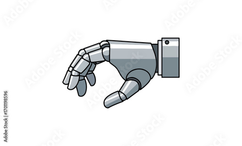 Metallic robot hand