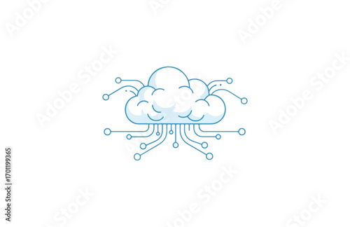 Cloud computing technology graphic