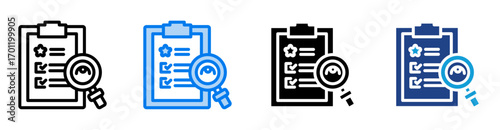 Review icon set multiple style collection