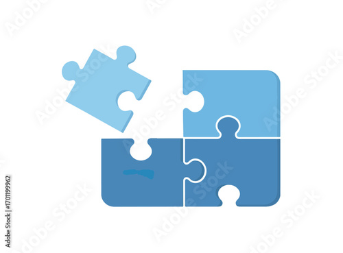 Puzzle pieces joining