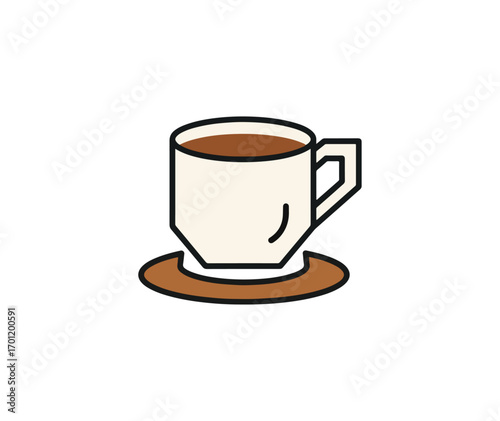 Coffee cup on saucer