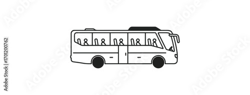 Outline bus illustration