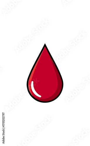 Red blood drop icon
