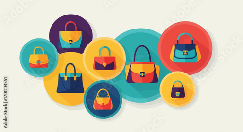 Variety of Womens Handbags.