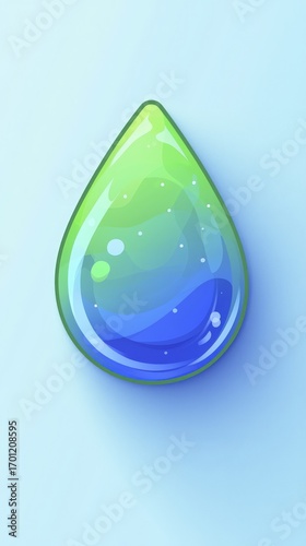 Wallpaper Mural Vibrant Illustration of a Colorful Water Drop Torontodigital.ca