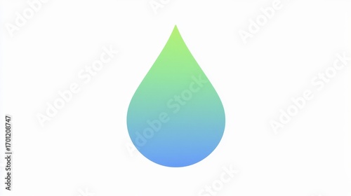 Wallpaper Mural Gradient water drop icon on a white background Torontodigital.ca