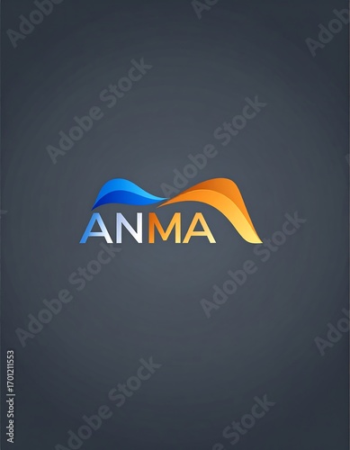 Abstract logo with text 
