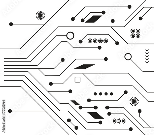 electronic abstract technology elements 