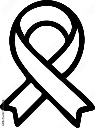 Awareness ribbon symbol support healthcare.