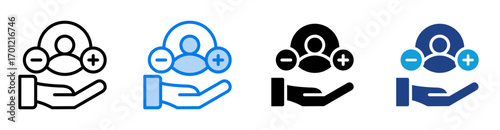 attitude icon set multiple style collection