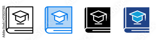 academic icon set multiple style collection
