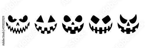 spooky halloween pumpkin. set of pumpkin