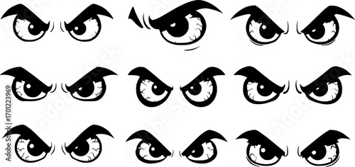 Angry Cartoon Eyes
