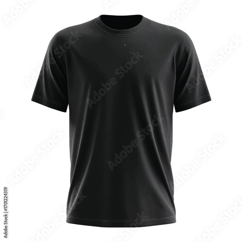 Vector art of classic black tshirt for versatile wardrobe options