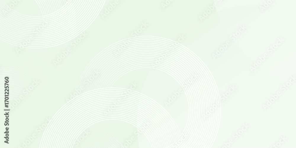Naklejka premium Abstract soft green circle minimalist background. Circes line geomteric shapes. Modern concept blank space.
