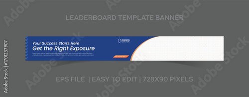 Stylish Minimal Leaderboard Banner 728x90 Pixels for Online Promotion