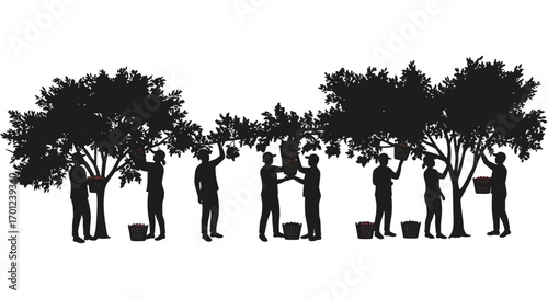 people planting trees together community effort environmental care