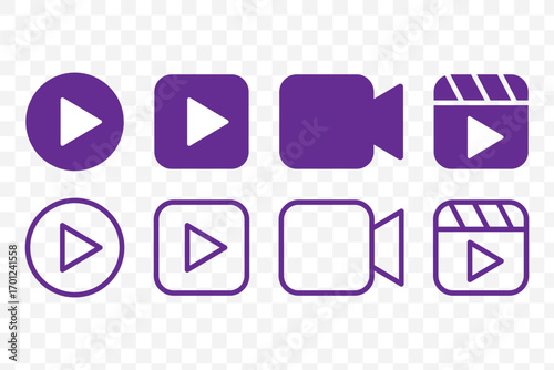 Easy to use instagram reel or video player icon .