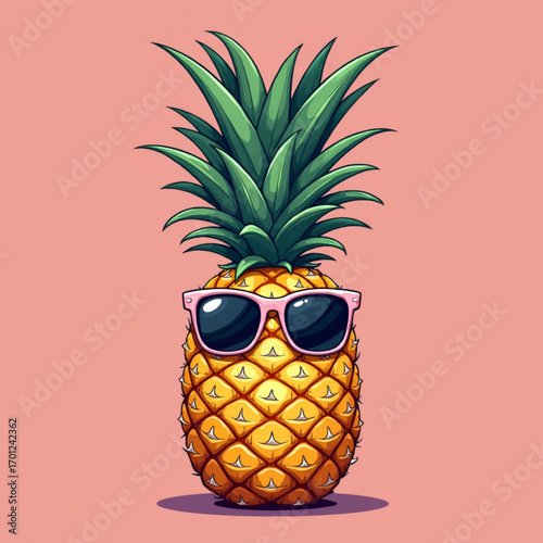 Vector illustration of a pineapple