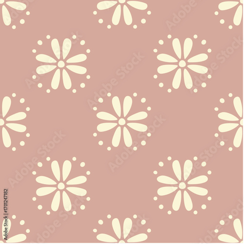 Seamless Pattern Background with Floral Theme