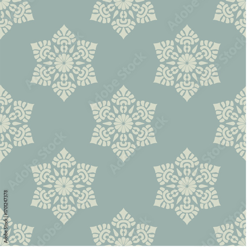 Seamless Pattern Background with Floral Theme