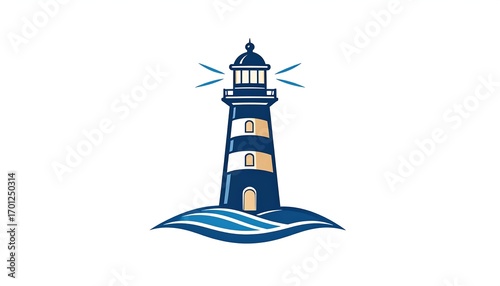 Lighthouse on waves