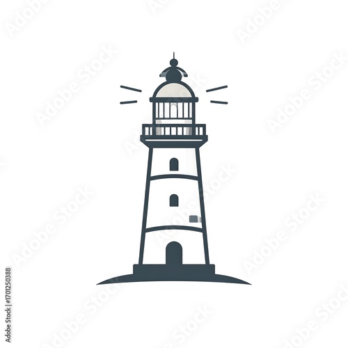 Lighthouse silhouette, simple design