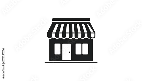 Simple black storefront icon