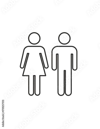 Simple male and female figures