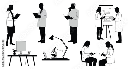 scientists working in laboratory discussing research findings
