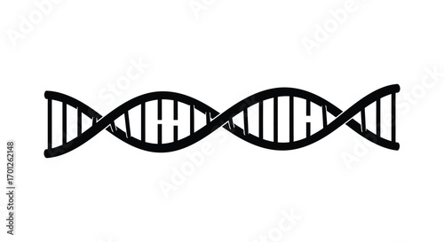 dna structure showing genetic code in double helix form