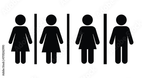 gender symbols depicted in simple black silhouette form