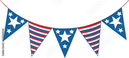 Patriotic Bunting with Stars and Stripes flag american flag 
