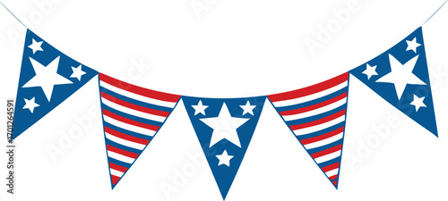 Patriotic Bunting with Stars and Stripes flag american flag 
