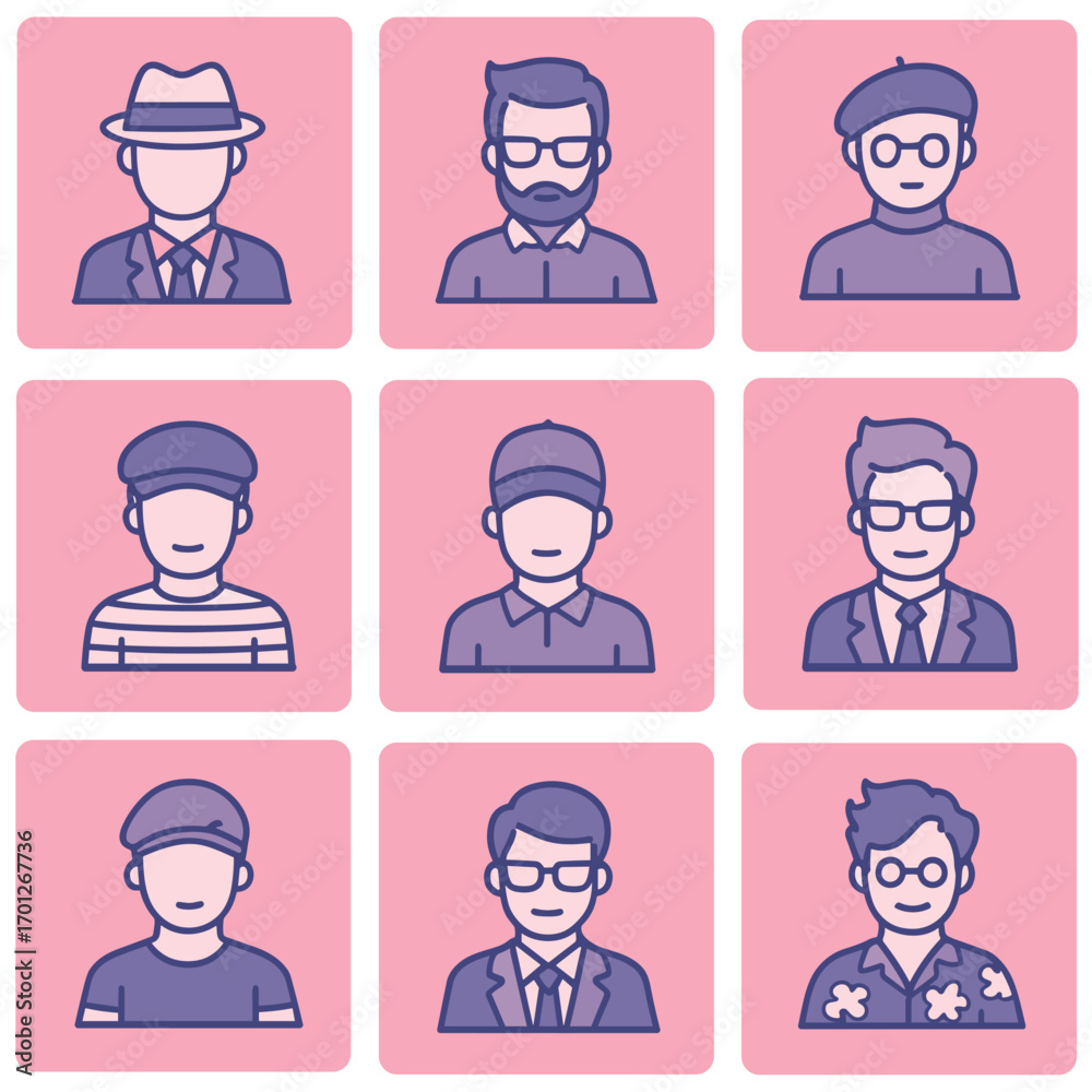 Fototapeta premium fashionable man icon illustration