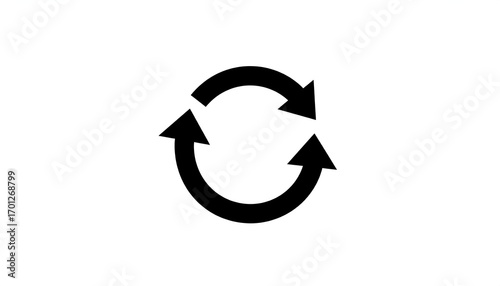 Circular arrows recycle process, white background (1)