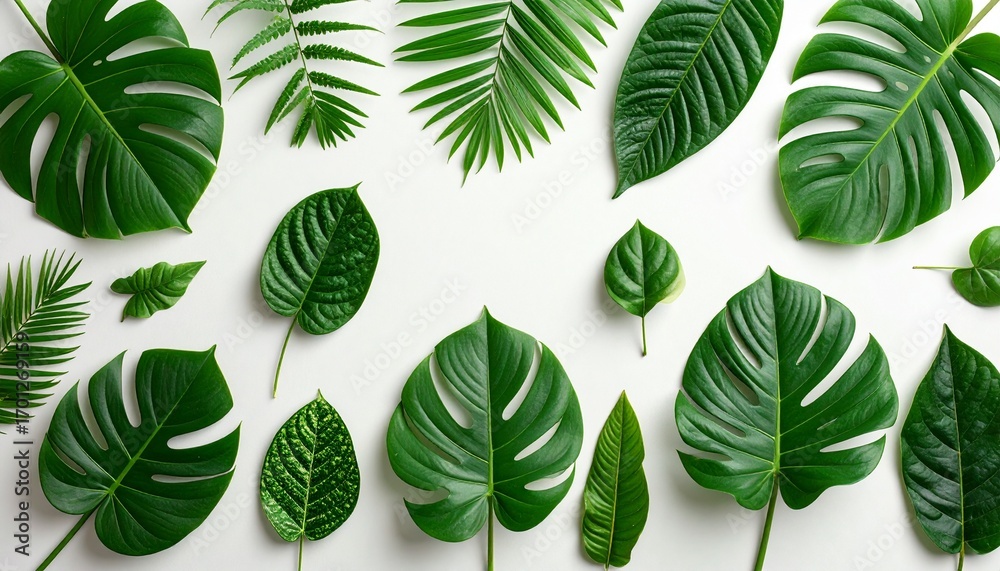 set of leaves tropis set of leaves tropis