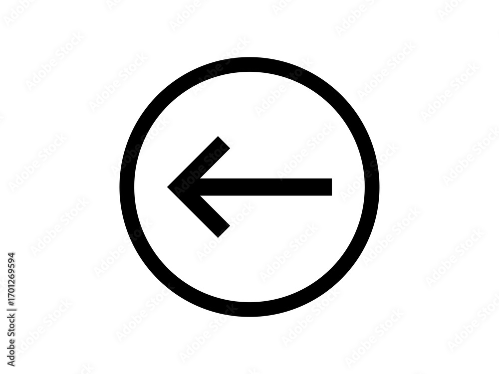 left arrow button icon