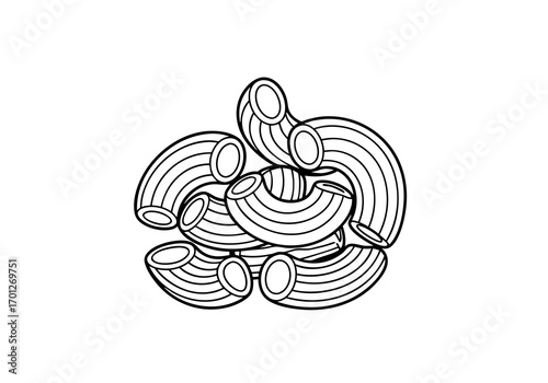 A detailed illustration of gorfou macaroni vector in a natural setting with a minimalist style and a sense of simplicity and elegance in a line art drawing