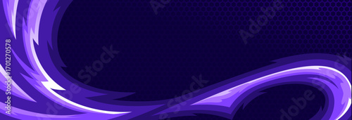 Stylish Speed-Inspired Dynamic Abstract Background with Purple Monochrome Curved Stripes