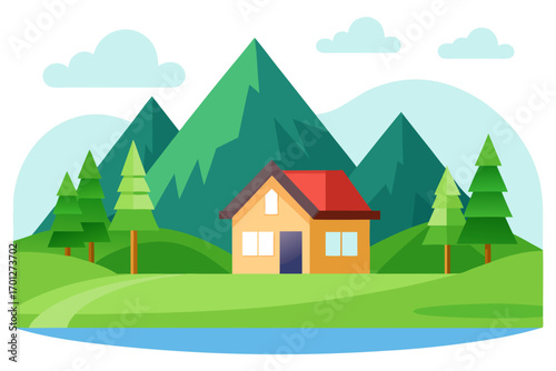 house in the mountains