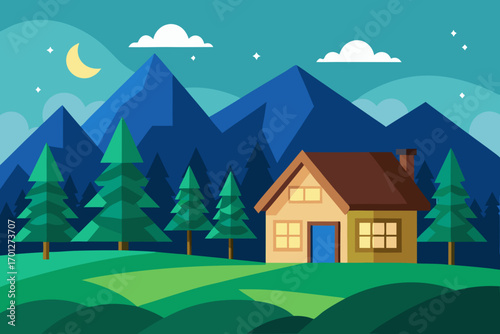 house in the mountains
