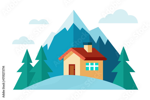 house in the mountains