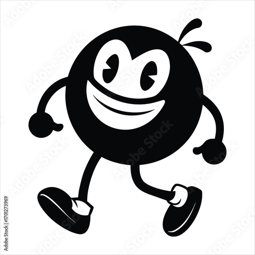 happy smiling cartoon character