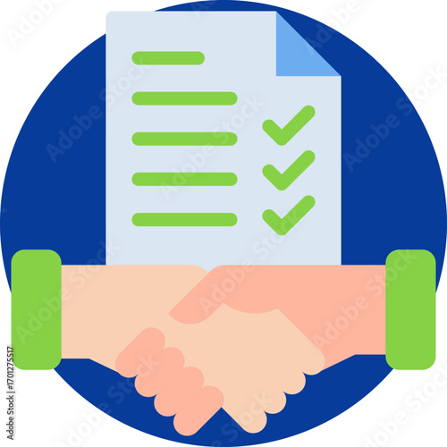 agreement icon isolated on white background. vector illustration icon for  business brokerage